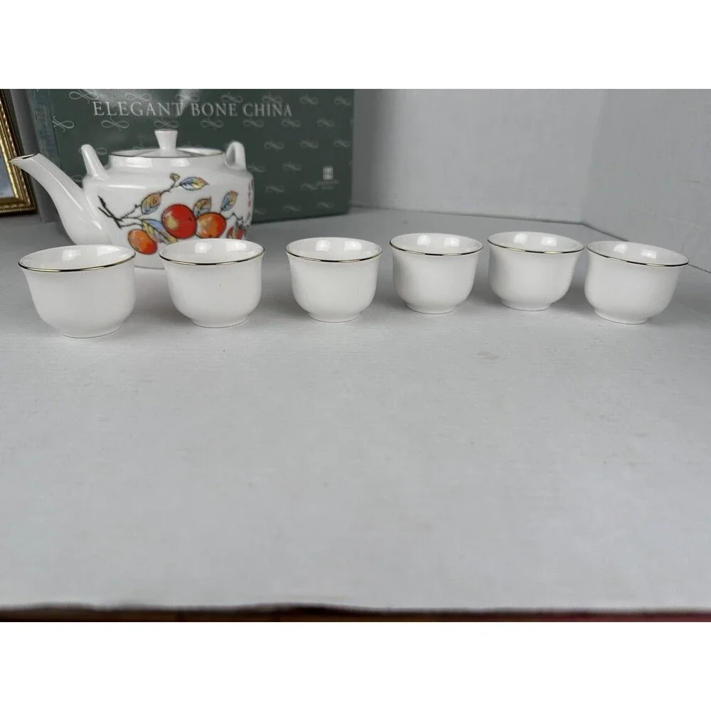 Vintage Haeng Nam Elegant Bone China Teapot & Tea Cup Set Made In Korea